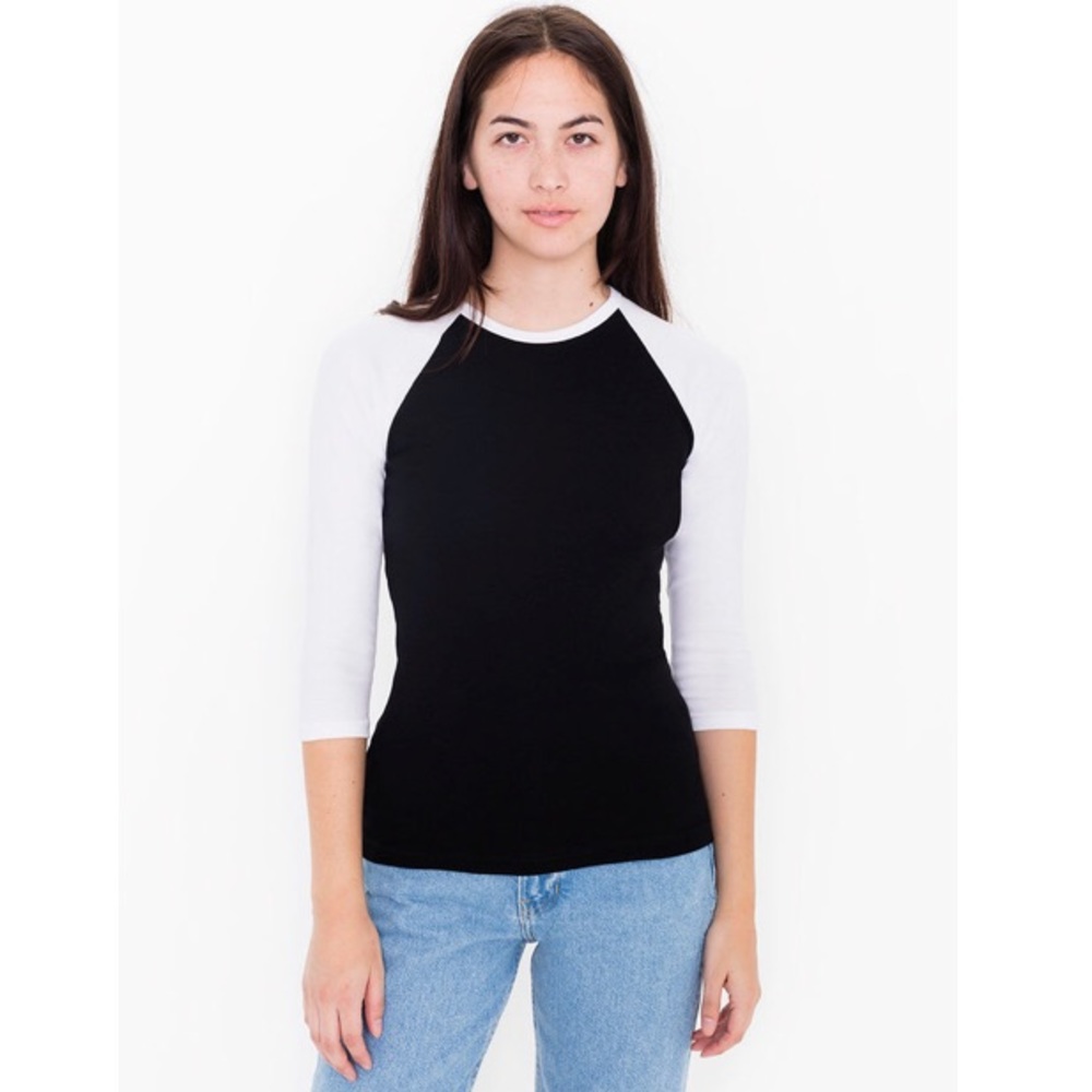 American apparel baseball t shirt